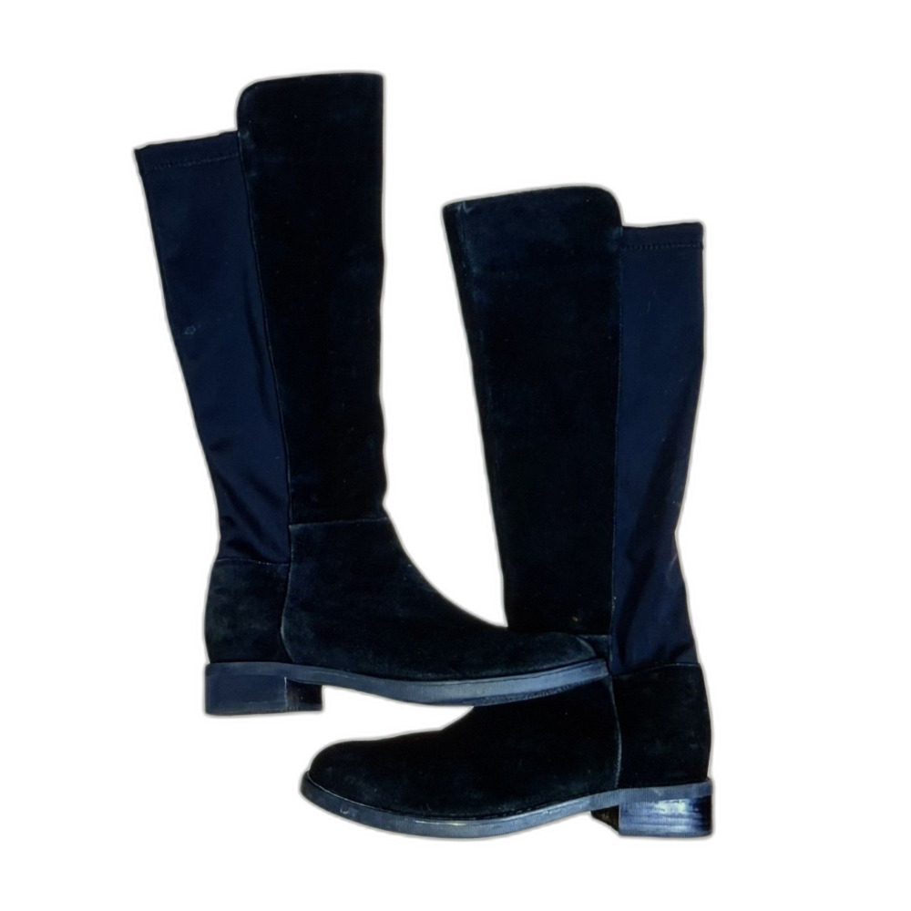 Blondo Long Boots Women's Black Stretch Size 11 Waterproof Leather !